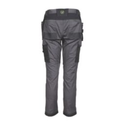 Apache Sudbury Work Trousers Grey/Black 40" W 31" L