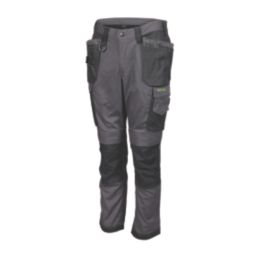 Apache Sudbury Work Trousers Grey/Black 40" W 31" L