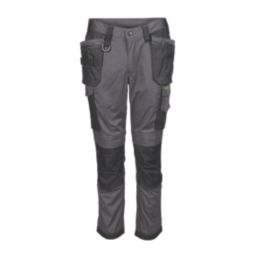 Apache Sudbury Work Trousers Grey/Black 40" W 31" L