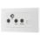 British General 800 Series 2-Gang Triplex TV Socket White