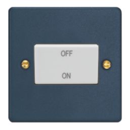 Varilight  10A 1-Gang 3-Pole Fan Isolator Switch Midnight Blue