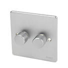 Schneider Electric Ultimate Low Profile 2-Gang 2-Way  Dimmer Switch  Brushed Chrome