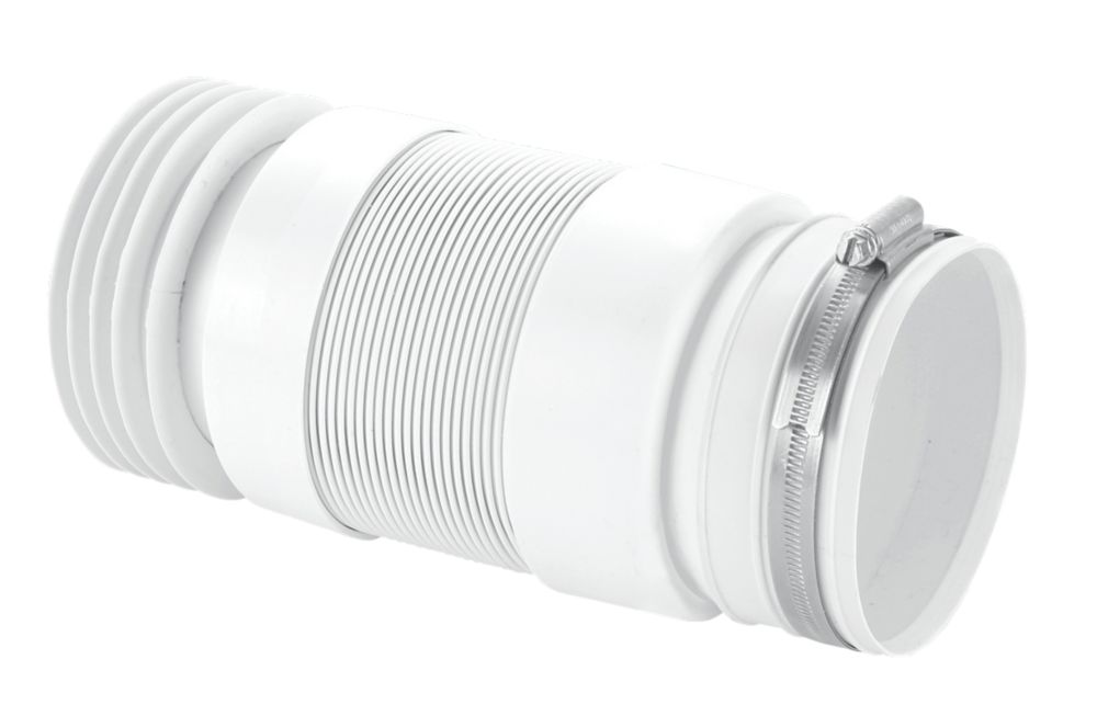 McAlpine MACFIT Flexible Straight WC Pan Connector White 140-280mm