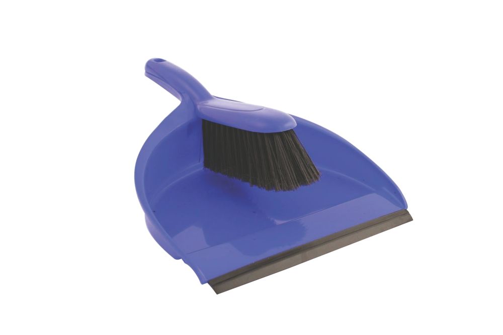 Charles Bentley Dustpan & Brush Soft Blue 5 Pack