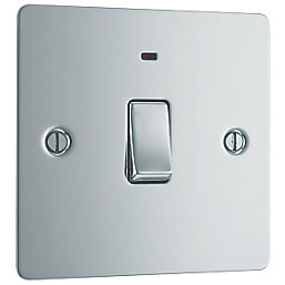 LAP  20A 1-Gang DP Control Switch Polished Chrome with Neon