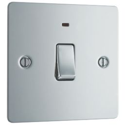 LAP  20A 1-Gang DP Control Switch Polished Chrome with Neon