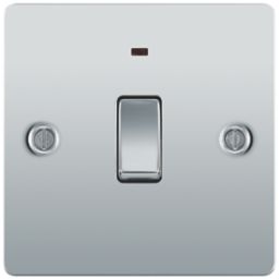 LAP  20A 1-Gang DP Control Switch Polished Chrome with Neon