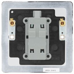 LAP  20A 1-Gang DP Control Switch Polished Chrome with Neon