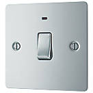 LAP  20A 1-Gang DP Control Switch Polished Chrome with Neon