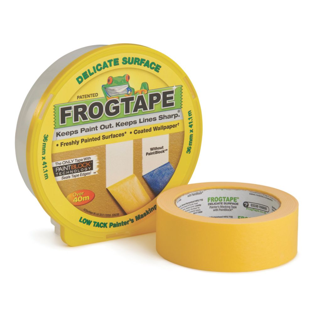Frogtape Painters Delicate Surface Masking Tape 41m x 36mm Screwfix