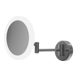 Maine Round Bathroom Cosmetic Mirror With 504lm LED Light 213mm x 245mm