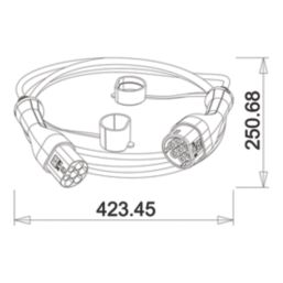LAP 32A 7.4kW  Mode 3 Type 2 Plug Electrical Vehicle Charging Cable 6m