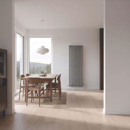 Flomasta  1800mm x 600mm 4174BTU Anthracite Vertical Designer Radiator