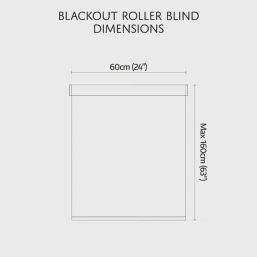 Renaissance Roller Blackout Thermal Blind White 60cm x 160cm Drop