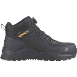 CAT Inductor Tech Mid Size 7  Black Water-Resistant  Safety Boots