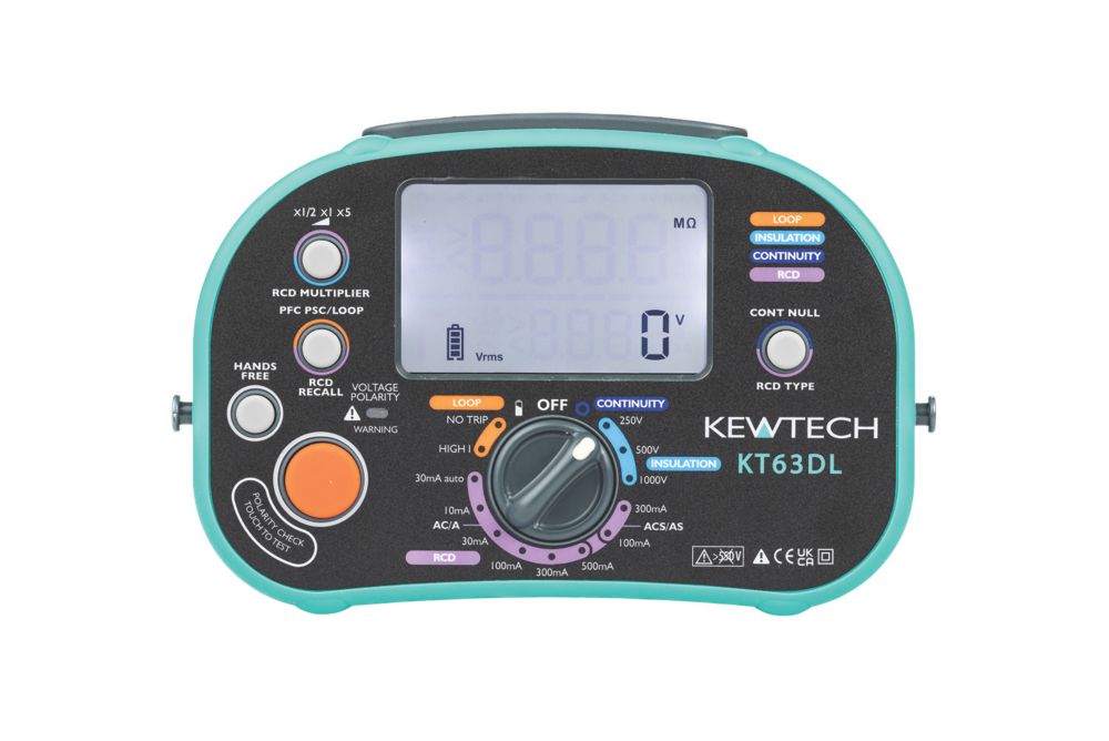 Kewtech KT63DL Multifunction Tester - Screwfix