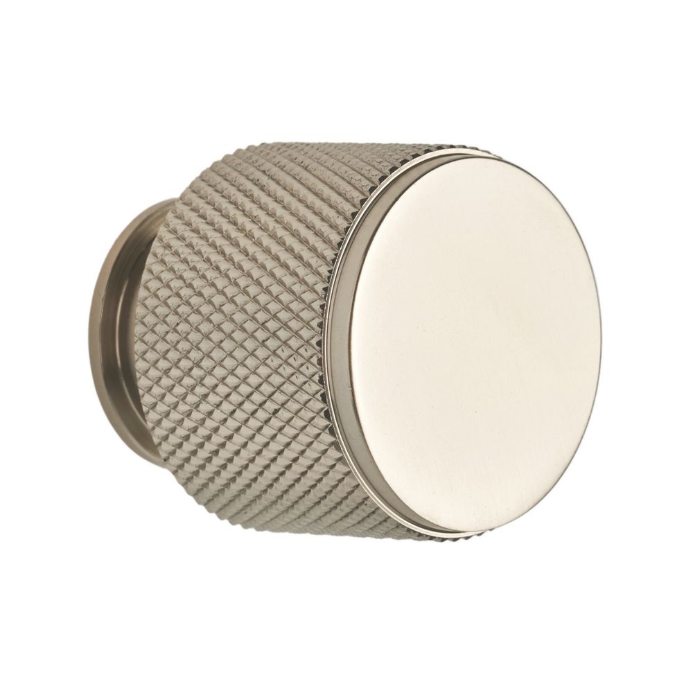 Elite Knobs & Handles Kensington Knurled Knob Brushed Nickel 25mm Screwfix