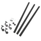 Rothley  Steel Handrail Kit Matt Black 3600mm