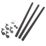 Rothley  Steel Handrail Kit Matt Black 3600mm