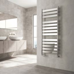 Reina 1300mm x 500mm 1864BTU Chrome Flat Designer Towel Radiator