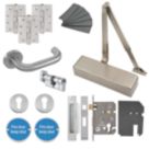 Eclipse 24710 Fire Rated Commercial Heavy Duty Locking Door Pack Set Stainless Steel