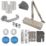 Eclipse 24710 Fire Rated Commercial Heavy Duty Locking Door Pack Set Stainless Steel