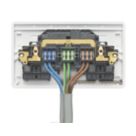 MK Logic Plus Rapid Fix 13A 2-Gang DP Switched Socket White