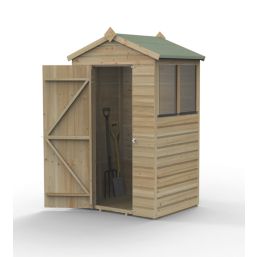 Forest Beckwood 4' x 3' (Nominal) Apex Shiplap Timber Shed with Assembly