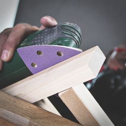 Trend  AB/OSC/180A 180 Grit 6-Hole Punched Multi-Material Abrasive Sanding Sheets 93mm x 93mm 10 Pack