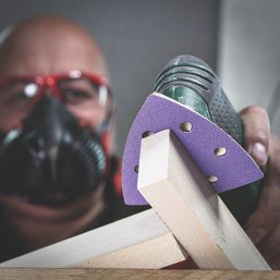 Trend  AB/OSC/180A 180 Grit 6-Hole Punched Multi-Material Abrasive Sanding Sheets 93mm x 93mm 10 Pack