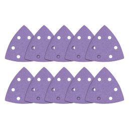 Trend  AB/OSC/180A 180 Grit 6-Hole Punched Multi-Material Abrasive Sanding Sheets 93mm x 93mm 10 Pack