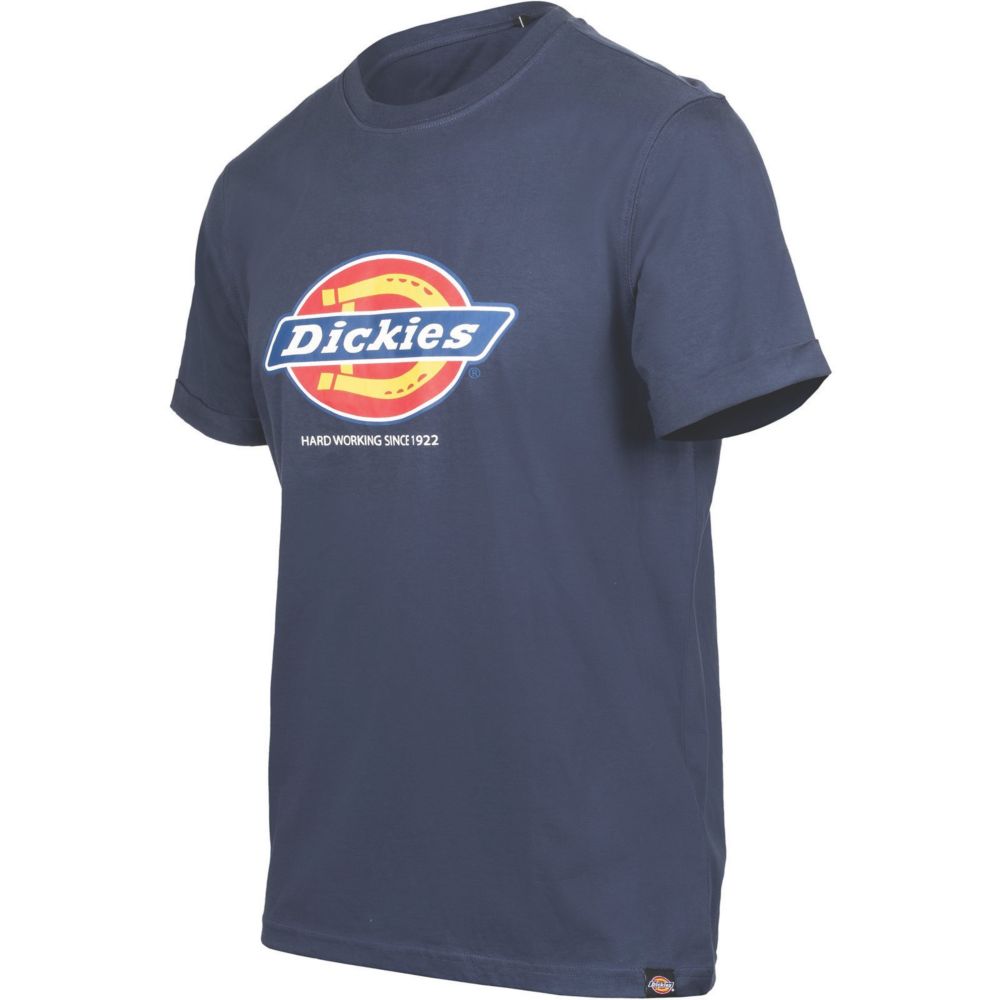 Dickies Denison Short Sleeve T-Shirt Navy Blue Small 36 -37