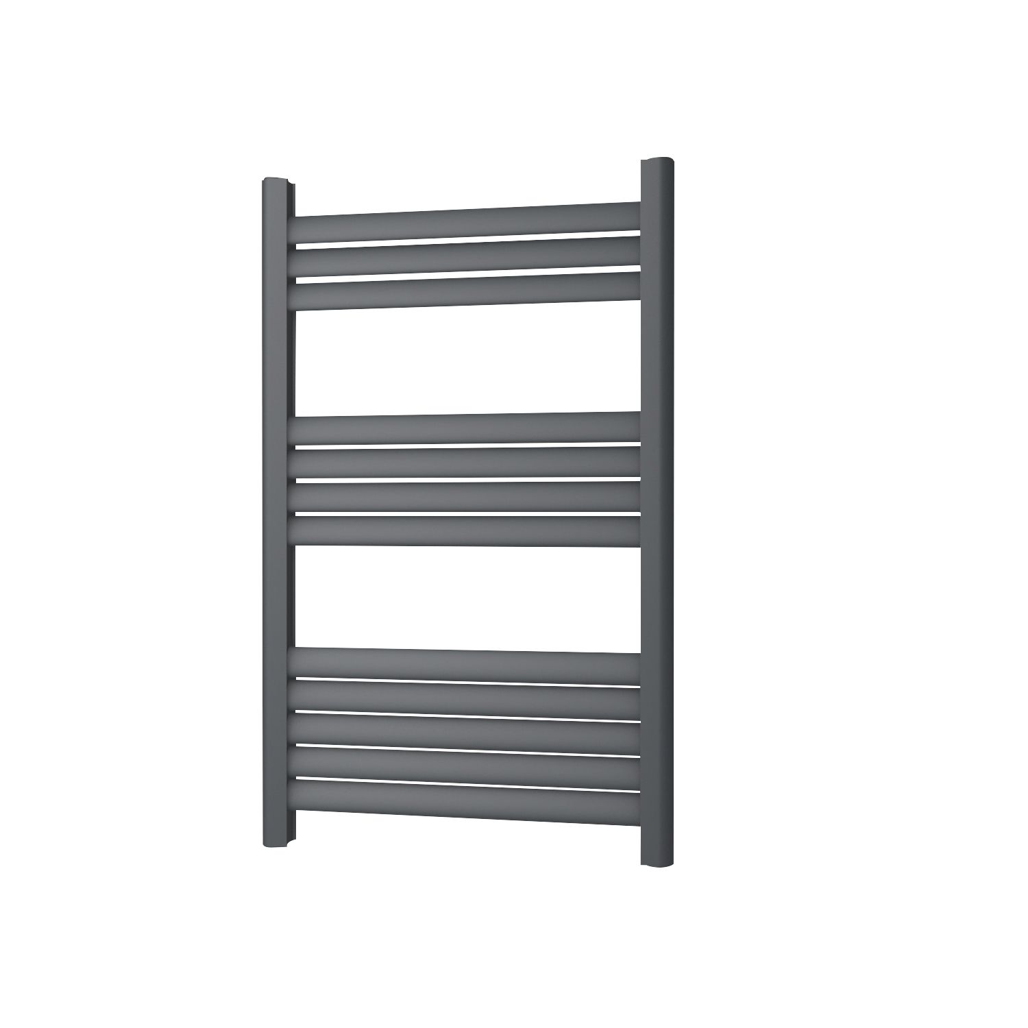 Towelrads 800mm x 500mm 1166BTU Black Flat Designer Towel Radiator (814RY)
