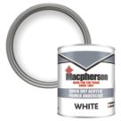 Macpherson Quick Dry Acrylic 1Ltr White Matt  Interior Wood Primer Undercoat