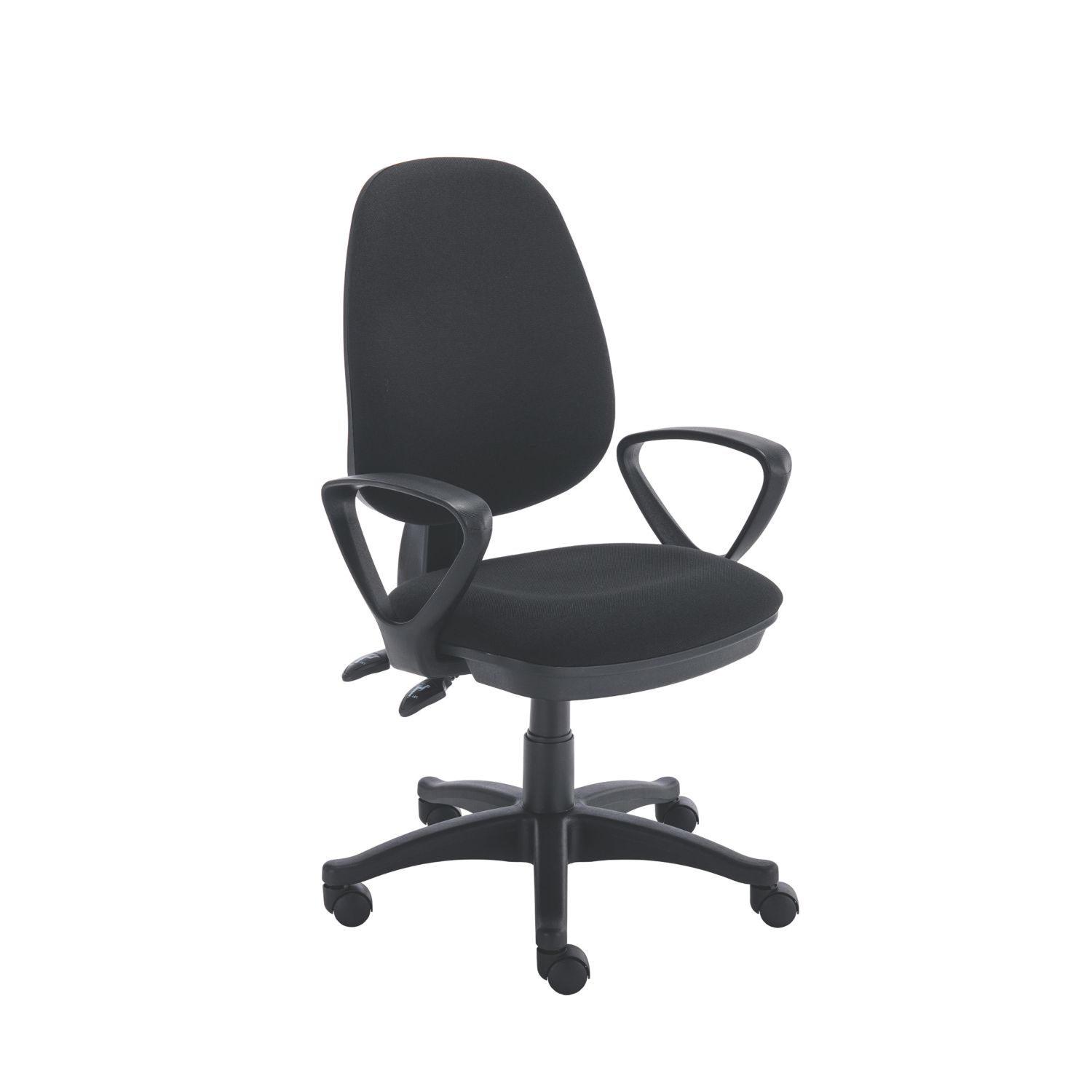 TC Group Versi Medium Back Operator Chair with Arms Black (814TT)