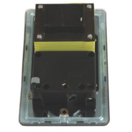 MARK  2-Gang Dual Voltage Shaver Socket 115/230V Matt Black with Colour-Matched Inserts