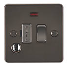 Knightsbridge  13A Switched Fused Spur & Flex Outlet with LED Gunmetal
