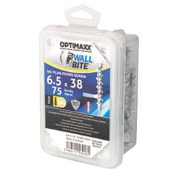 Optimaxx  TX Raised Self Tapping Masonry Screws 6.5mm x 38mm 75 Pack