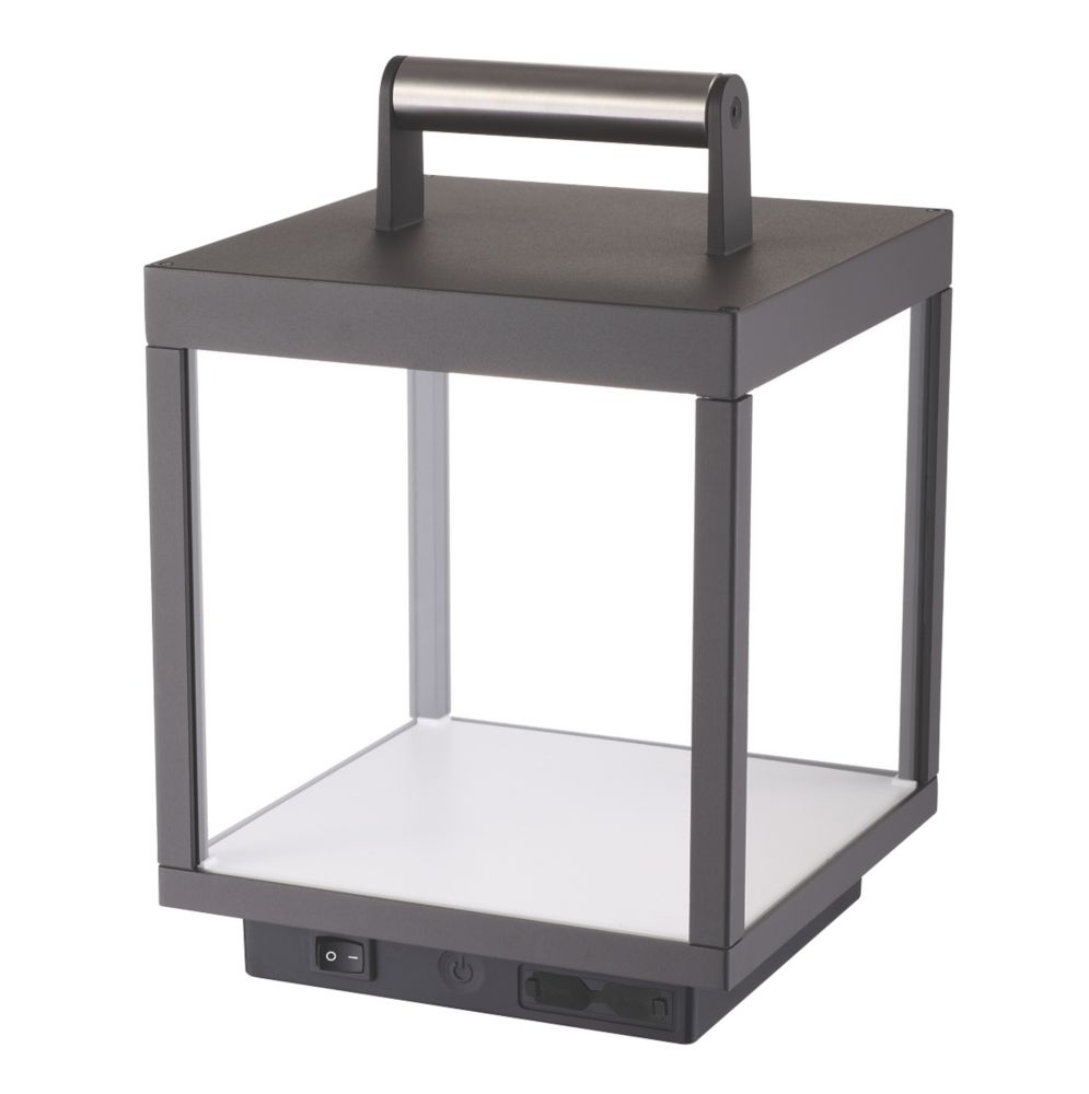 4lite Rechargeable LED Portable Lantern with Power Bank Black 353lm