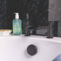 ETAL Bath Waste & Overflow Matt Black - Screwfix