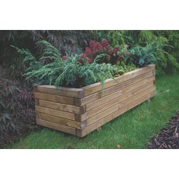 Forest Agen Rectangular Planter Natural Wood 320mm x 400mm x 1000mm