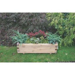 Forest Agen Rectangular Planter Natural Wood 320mm x 400mm x 1000mm