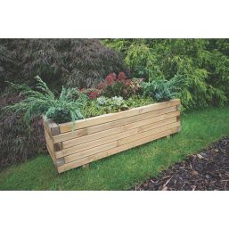 Forest Agen Rectangular Planter Natural Wood 320mm x 400mm x 1000mm