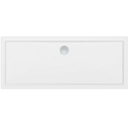 Milan Rectangular Bathroom Shower Tray & Waste White Gloss 1700mm x 700mm x 40mm