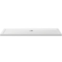 Milan Rectangular Bathroom Shower Tray & Waste White Gloss 1700mm x 700mm x 40mm