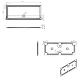 Milan Rectangular Bathroom Shower Tray & Waste White Gloss 1700mm x 700mm x 40mm