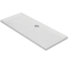 Milan Rectangular Bathroom Shower Tray & Waste White Gloss 1700mm x 700mm x 40mm