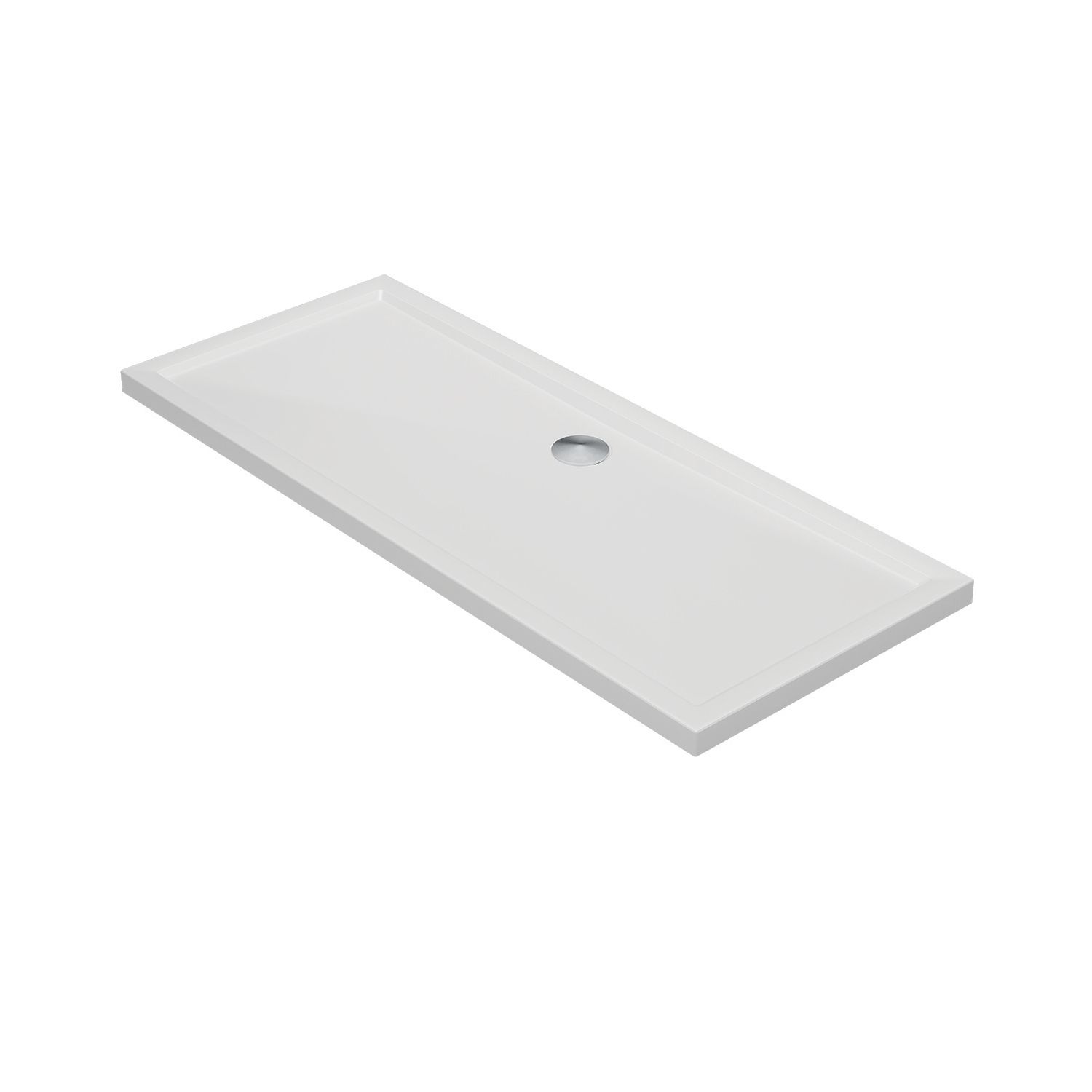 Milan Rectangular Bathroom Shower Tray & Waste White Gloss 1700mm x 700mm x 40mm (815AE)