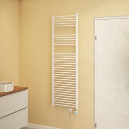 Flomasta 1600mm x 500mm 1706BTU White Flat Electric Towel Radiator