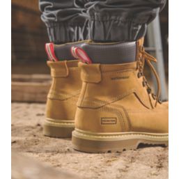 Hunter  Size 13  Honey Waterproof Steel Toe Cap Safety Boots